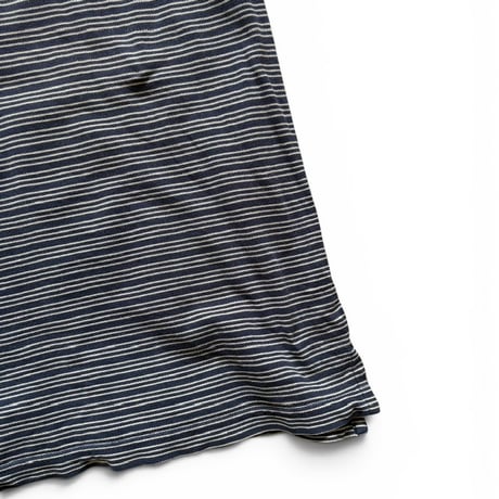 90's Eddie Bauer / Striped Polo Shirt / Navy XL / Used