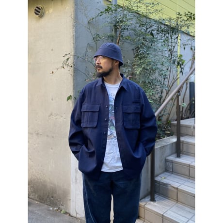 Color at Against Originals / Seersucker Field Shirt / Navy