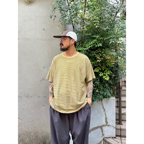 ST.JOHN'SBAY / Striped Tee / Yellow XL / Used