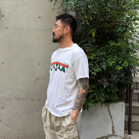 Made in USA / Fishtail Tee / White L / Used