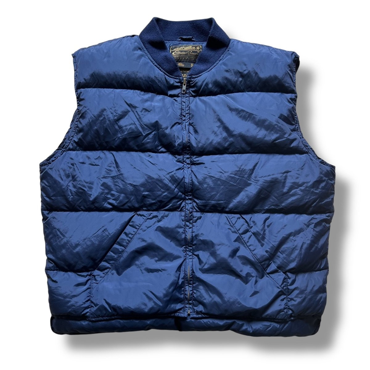 80's Eddie Bauer ダウンベスト ネイビー 48 ビンテージ 80's Eddie Bauer / Nylon Down Vest / Navy XL /