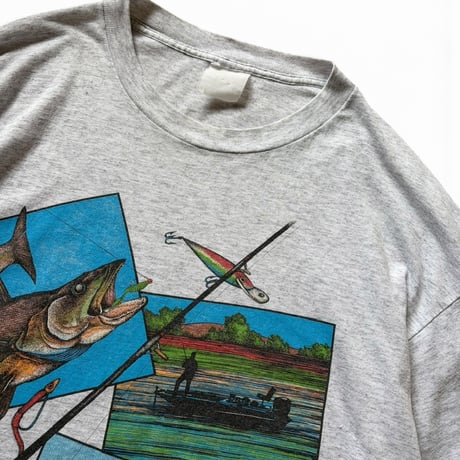 90's Fishing Tee / Ash XL相当 / Used