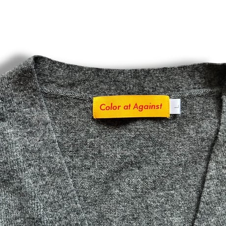 Color at Against / Wool Cardigan / Charcoal Grey
