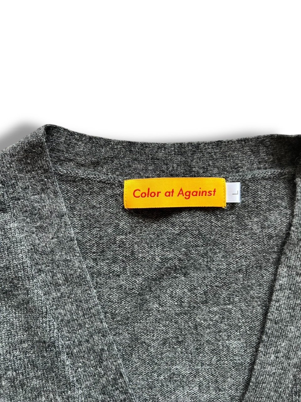 Color at Against / Wool Cardigan / Charcoal Gre