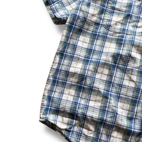 90's Eddie Bauer / Plaid Cotton Shirt / L / Used