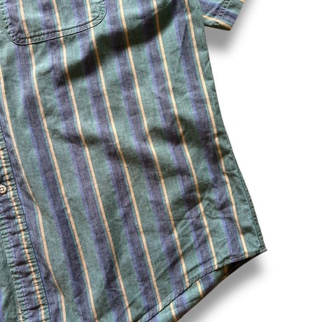 80's Eddie Bauer / Striped Cotton Shirt / XL / Used