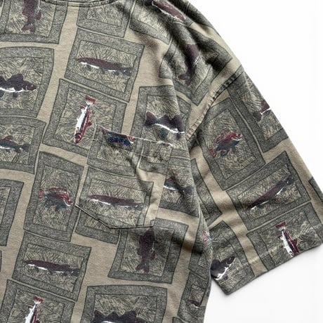 Fish Printed Tee / L / Used