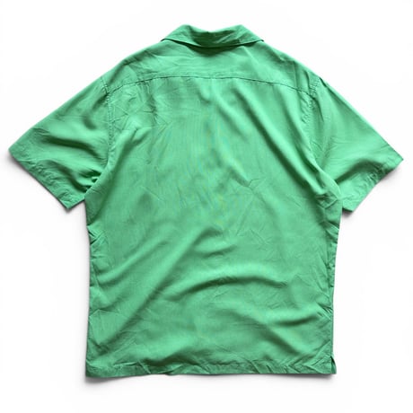 BUGATCHI / Open Collared Shirt / Green L / Used