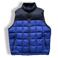 L.L.Bean / Nylon Down Vest / Blue Black XL / Used