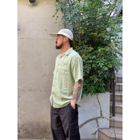 DOCKERS / Open Color Shirt / Pistachio L相当 / Used
