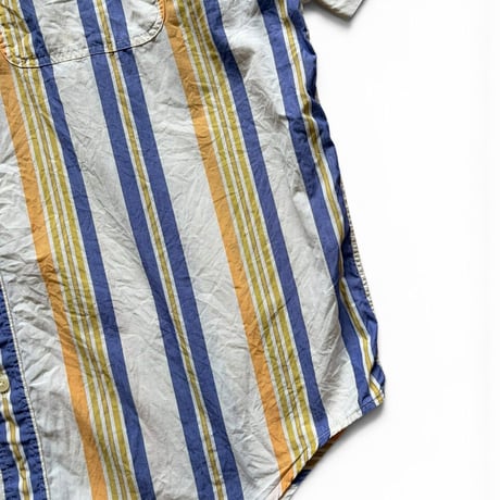 90's BANANA REPUBRIC / Striped B.D.Shirt / L / Used