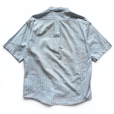 LANDS'END / Striped Seersucker B.D.Shirt / L / Used