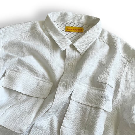 Color at Against Originals / Seersucker Field Shirt / White