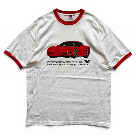 Made in USA / CORVETTE / RInger Tee / White XL / Used