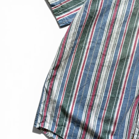 90's Eddie Bauer / Striped Cotton Shirt / L / Used
