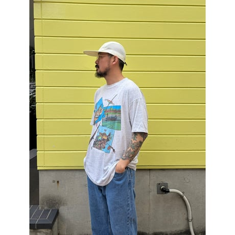 90's Fishing Tee / Ash XL相当 / Used