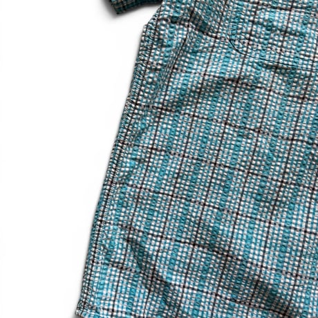 90's Eddie Bauer / Plaid Seersucker Shirt / S / Used