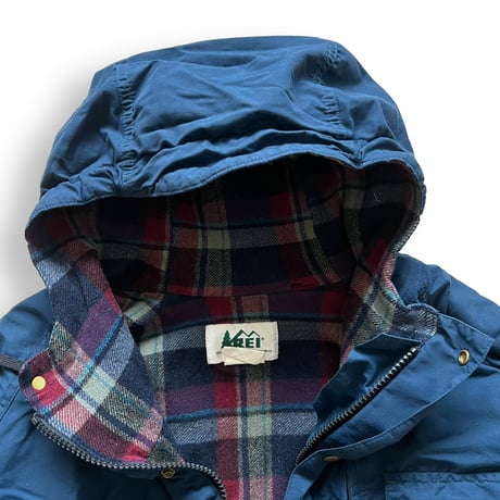 80's REI / Merino Wool Lined Mountain Parka / Navy L / Used