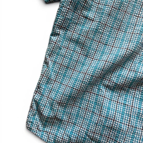 90's Eddie Bauer / Plaid Seersucker Shirt / S / Used
