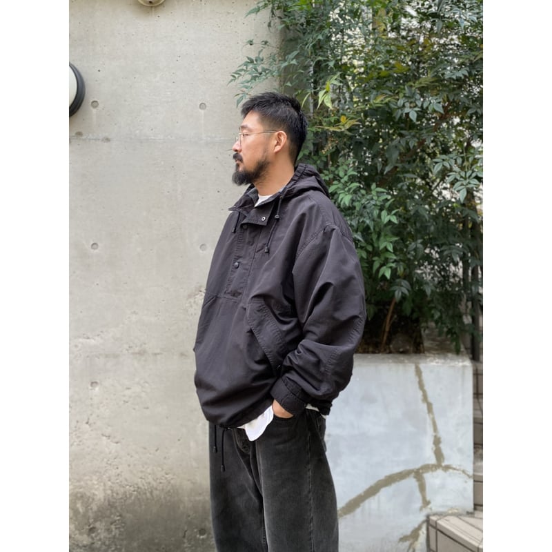 00's GAP / Fleece Lined Nylon Anorak / Black XL