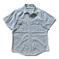 80-90's L.L.Bean / Striped Field Shirt / L / Used