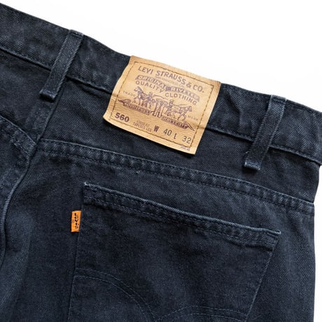 Made in USA / 90's Levi's / 560 Denim Pants Length Custom / Black 40 / Used