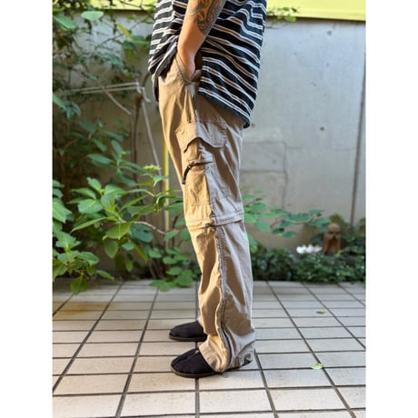 00's OLD NAVY / Cotton Convertible Easy Pants / Khaki L / Used