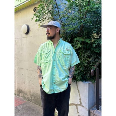 00's Columbia / PFG Field Shirt / Mint Green L / Used