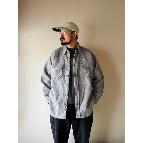 90's Woolrich / Wool Shirt / Grey L / Used