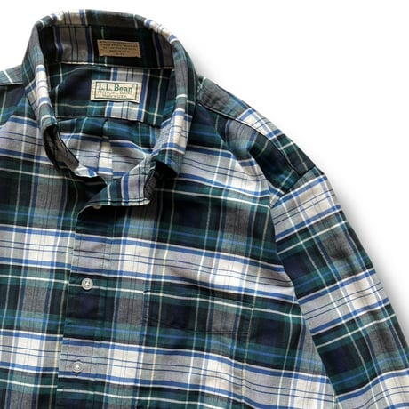 Made in USA / 80's L.L.Bean / Plaid Shirt / 16(L) / Used