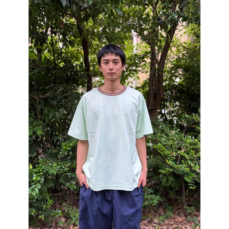 Color at Against Originals  / Border Rib Tee / Choco Mint