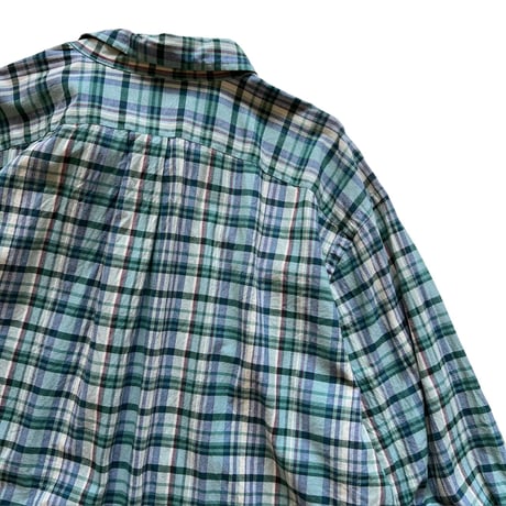 Ralph Lauren / Madras check B.D.Shirt / 1X BIG / Used