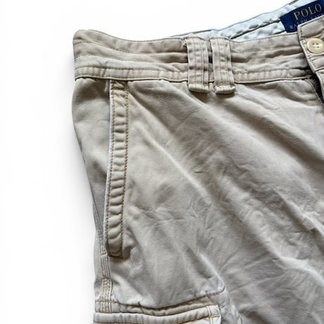 Polo by Ralph Lauren / Cotton Chino Cargo Shorts /  Grey Beige 38 / Used