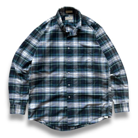 Made in USA / 80's L.L.Bean / Plaid Shirt / 16(L) / Used