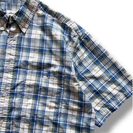 90's Eddie Bauer / Plaid Cotton Shirt / L / Used