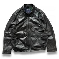 nautica / Leather Jacket / Black L / Used