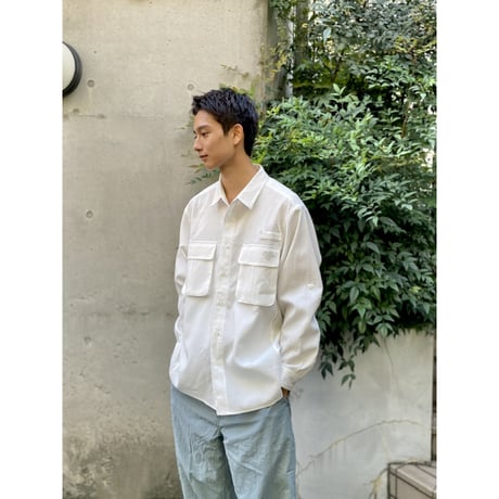 Color at Against Originals / Seersucker Field Shirt / White
