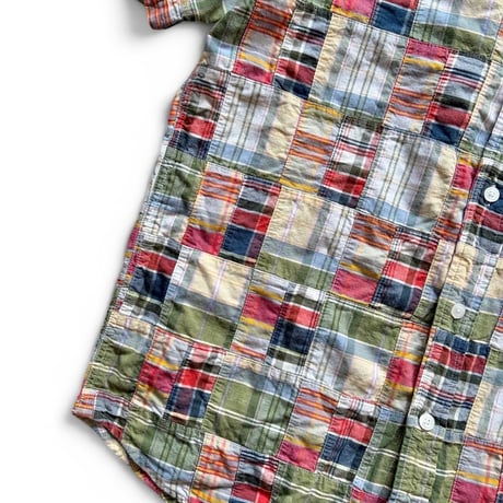 ORVIS / Plaid Patch Work Shirt / L / Used