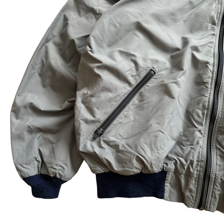 90's L.L.Bean / Lined Fleece Nylon Jacket / Grey XL / Used