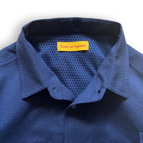 Color at Against Originals / Seersucker Field Shirt / Navy