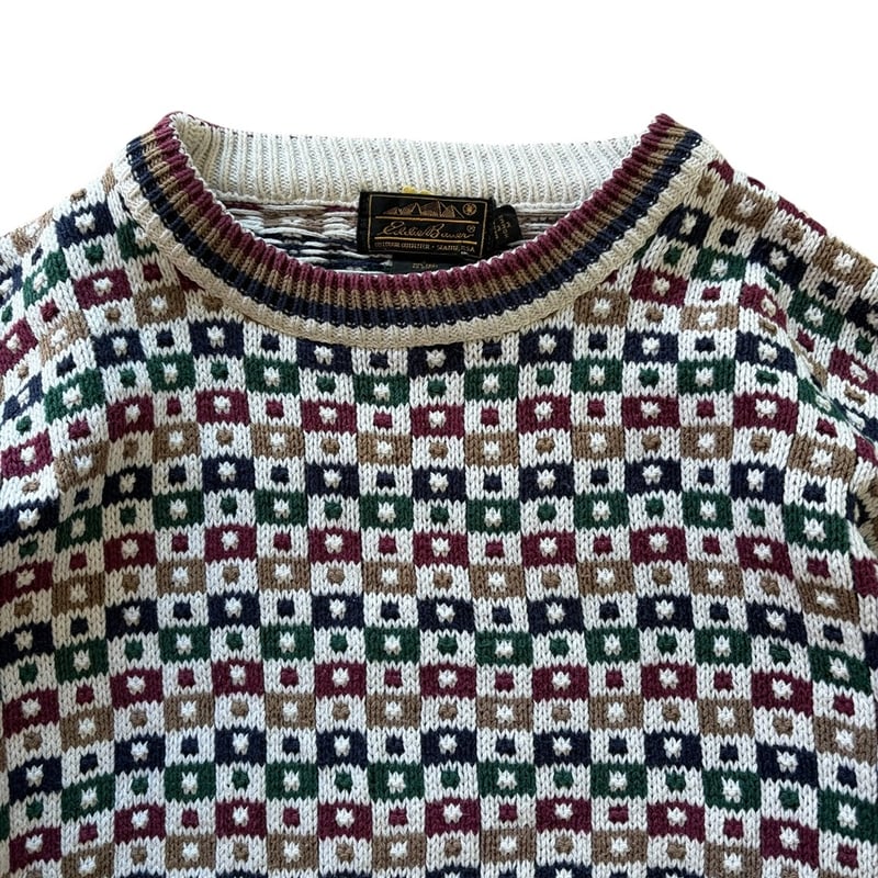 Made in USA / 80's Eddie Bauer / Cotton Knit /