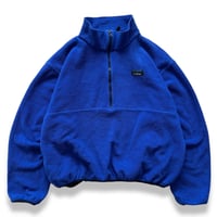 80's L.L.Bean / Patch Logo Fleece Pullover / Blue XL相当 / Used