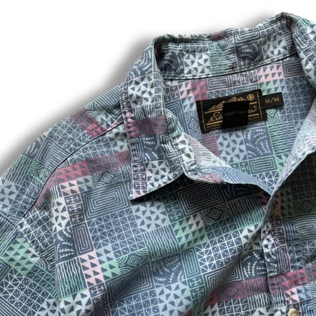 80's Eddie Bauer / Patterned Cotton Shirt / M / Used