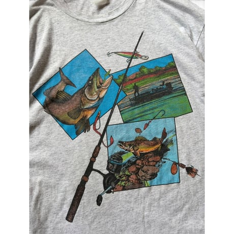 90's Fishing Tee / Ash XL相当 / Used