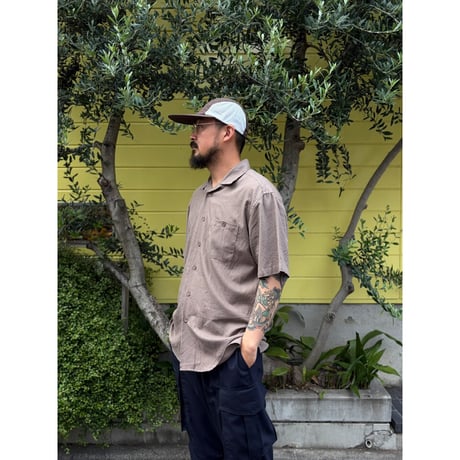 TRUST / Open Collared Shirt / Brown L / Used
