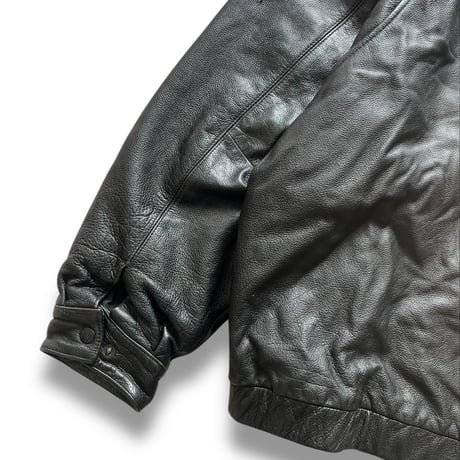 90's STJOHN'S BAY / Quilting Lined Leather Jacket / Black XL / Used