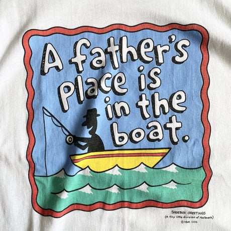 Made in USA / Fishing Printed Tee / White XL / Used