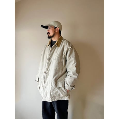 90's Eddie Bauer / Lined 100%GOOSEDOWN Field Coat / Natural XL / Used