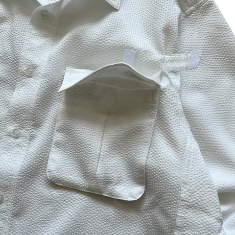 Color at Against Originals / Seersucker Field Shirt / White