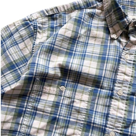 90's Eddie Bauer / Plaid Cotton Shirt / L / Used
